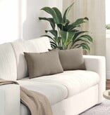 VidaXL Sofa Kussens 2 pcs Taupe 50 x 30 cm Stof