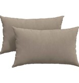 VidaXL Sofa Kussens 2 pcs Taupe 50 x 30 cm Stof