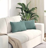 VidaXL Sofa Kussens 2 pcs Zeegroen 50 x 30 cm Katoen Stof