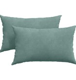 VidaXL Sofa Kussens 2 pcs Zeegroen 50 x 30 cm Katoen Stof
