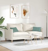 VidaXL Sofa Kussens 2 pcs Zeegroen 50 x 30 cm Katoen Stof