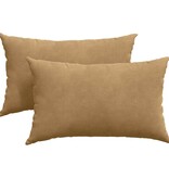 VidaXL Sofa Kussens 2 pcs Bruin 50 x 30 cm Katoen Stof