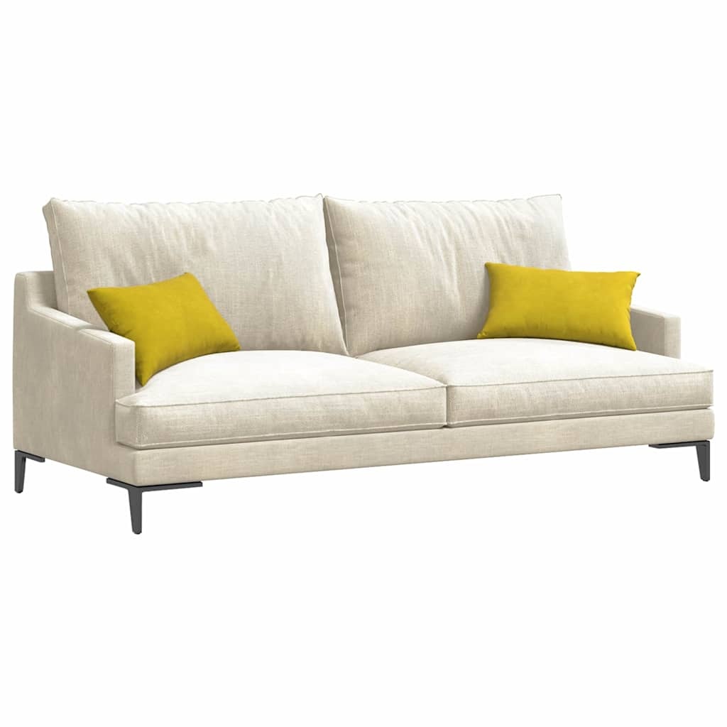 VidaXL Sofa Kussens 2 pcs Geel 50 x 30 cm Katoen Stof