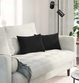 VidaXL Sofa Kussens 2 pcs Zwart 50 x 30 cm Katoen Stof