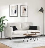 VidaXL Sofa Kussens 2 pcs Zwart 50 x 30 cm Katoen Stof