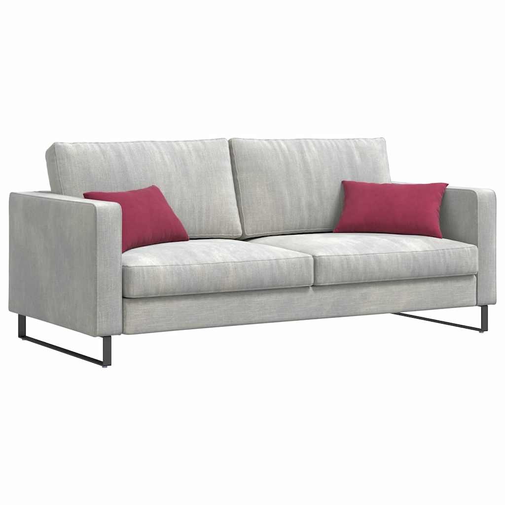 VidaXL Sofa Kussens 2 pcs Wijnrood 50 x 30 cm Katoen Stof