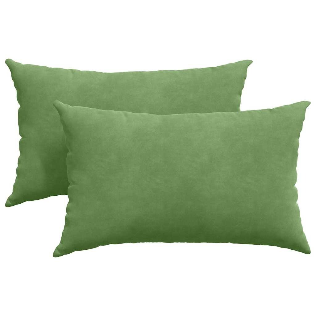 VidaXL Sofa Kussens 2 pcs Lichtgroen 50 x 30 cm Katoen Stof