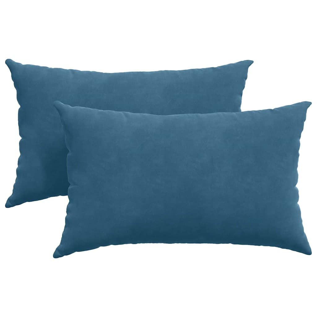 VidaXL Sofa Kussens 2 pcs Blauw 50 x 30 cm Katoen Stof