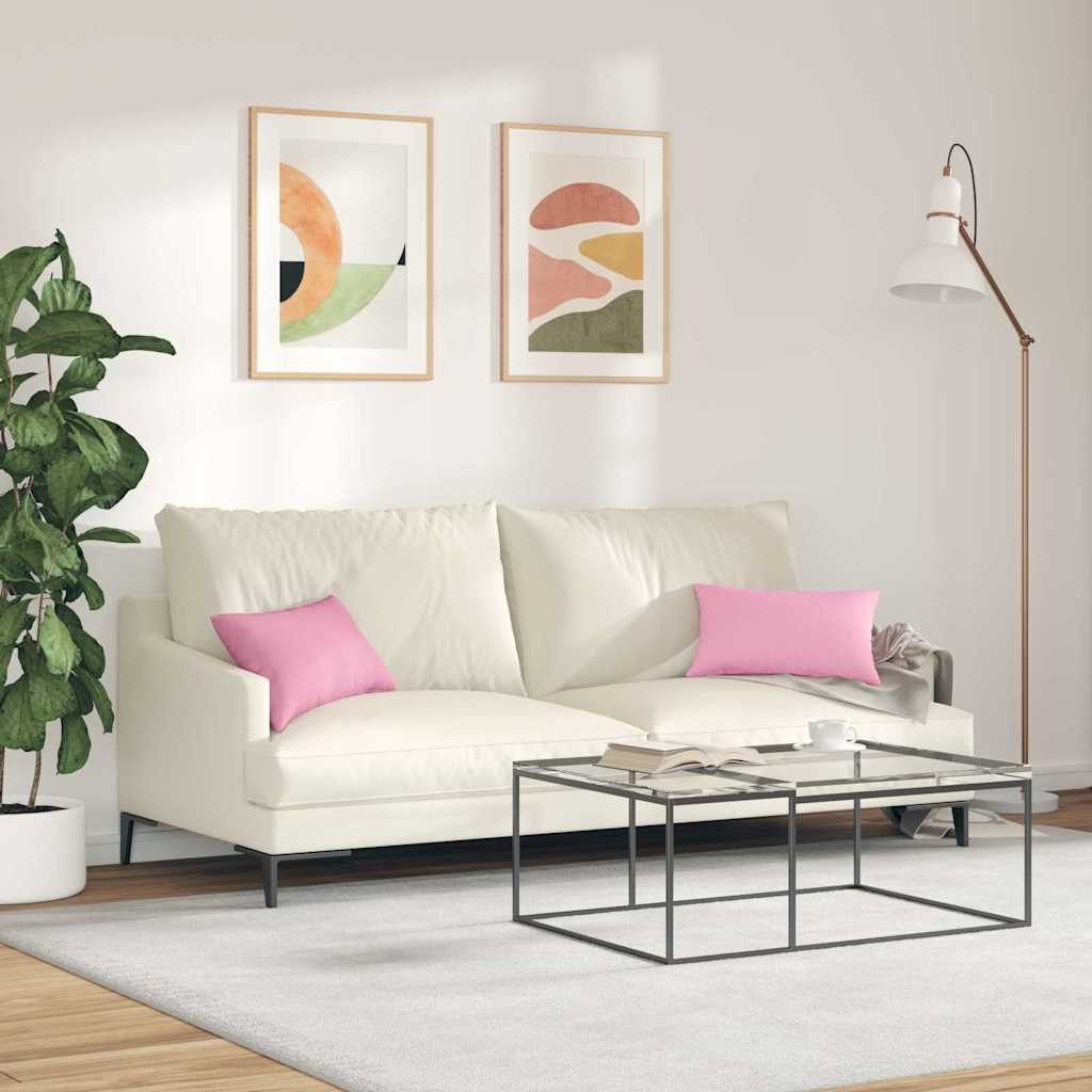 VidaXL Sofa Kussens 2 pcs Roze 50 x 30 cm Stof