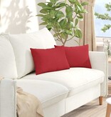 VidaXL Sofa Kussens 2 pcs Rood 50 x 30 cm Stof