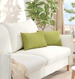 VidaXL Sofa Kussens 2 pcs Lichtgroen 50 x 30 cm Stof