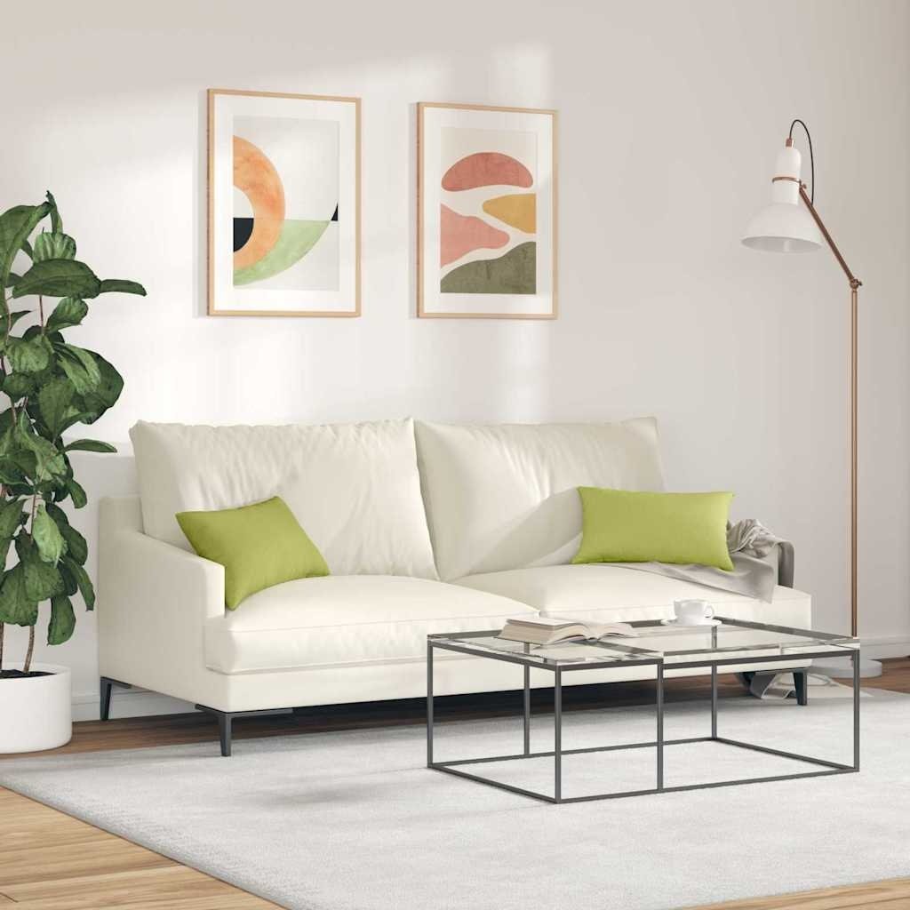 VidaXL Sofa Kussens 2 pcs Lichtgroen 50 x 30 cm Stof