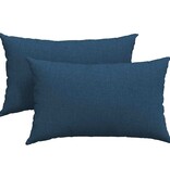 VidaXL Sofa Kussens 2 pcs Blauw 50 x 30 cm Stof