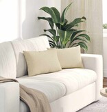 VidaXL Sofa Kussens 2 pcs Crème 50 x 30 cm Stof