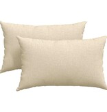 VidaXL Sofa Kussens 2 pcs Crème 50 x 30 cm Stof