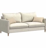 VidaXL Sofa Kussens 2 pcs Crème 50 x 30 cm Stof
