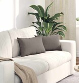 VidaXL Sofa Kussens 2 pcs Taupe 50 x 30 cm Stof