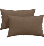 VidaXL Sofa Kussens 2 pcs Bruin 50 x 30 cm Stof