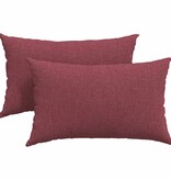 VidaXL Sofa Kussens 2 pcs Wijnrood 50 x 30 cm Stof