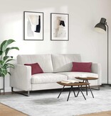 VidaXL Sofa Kussens 2 pcs Wijnrood 50 x 30 cm Stof