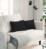 VidaXL Sofa Kussens 2 pcs Zwart 50 x 30 cm Stof