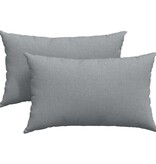 VidaXL Sofa Kussens 2 pcs Lichtgrijs 50 x 30 cm Stof