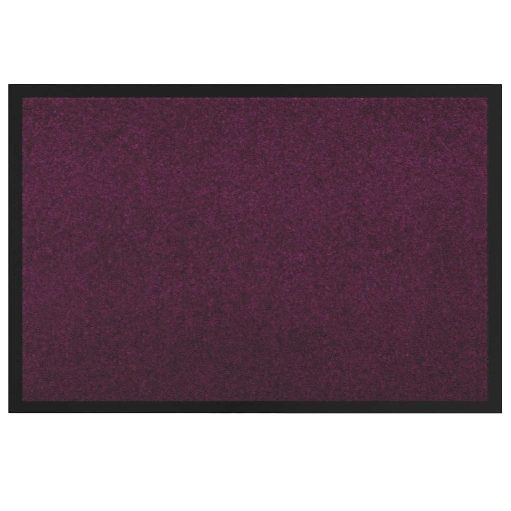 VidaXL Deurmat Bordeauxrood 60 x 40 x 1.2 cm Teddy Stof