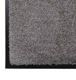 VidaXL Deurmat Lichtgrijs 60 x 40 x 1.2 cm Teddy Stof