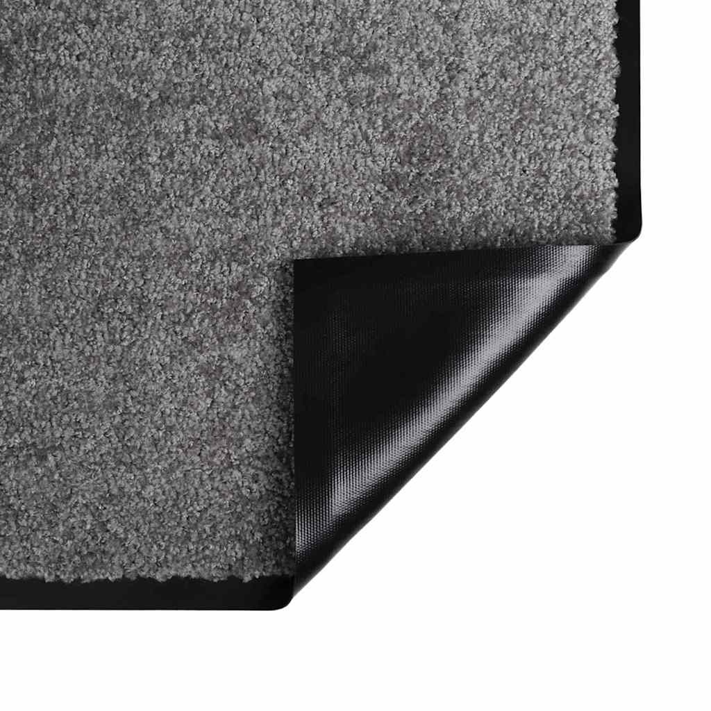 VidaXL Deurmat Lichtgrijs 60 x 40 x 1.2 cm Teddy Stof