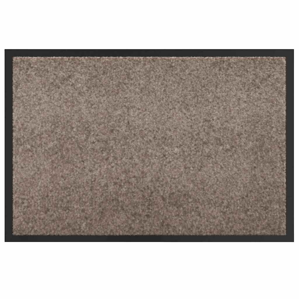 VidaXL Deurmat Beige 60 x 40 x 1.2 cm Teddy Stof