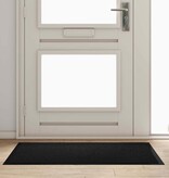 VidaXL Deurmat Zwart 60 x 40 x 1.2 cm Teddy Stof