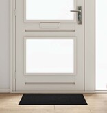 VidaXL Deurmat Zwart 60 x 40 x 1.2 cm Teddy Stof