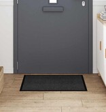 VidaXL Deurmat Antraciet 60 x 40 x 1.2 cm Teddy Stof