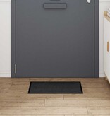 VidaXL Deurmat Antraciet 60 x 40 x 1.2 cm Teddy Stof