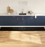 VidaXL Keuken Vloerkleed Zwart 300 x 60 cm Fluweel