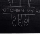 VidaXL Keuken Vloerkleed Zwart 300 x 60 cm Fluweel