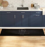 VidaXL Keuken Vloerkleed Zwart 180 x 60 cm Fluweel