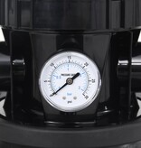 VidaXL Zwembadzandfilter met 6-voudig ventiel zwart