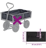 VidaXL Tuinwagenvoering 81x41x40 cm stof zwart
