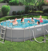 VidaXL Zwembadset Power Steel ovaal 488x305x107 cm