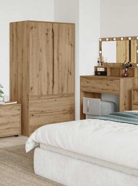 VidaXL Badkamer Kast Artisan Eiken 40,5 x 40 x 44 cm Bewerkt hout