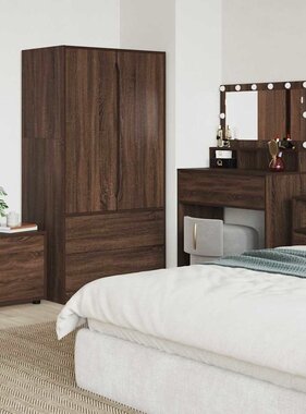 VidaXL Badkamer Kast Bruin Eiken 40,5 x 40 x 44 cm Bewerkt hout