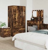 VidaXL Badkamer Kast Gerookt eiken 40,5 x 40 x 44 cm Bewerkt hout