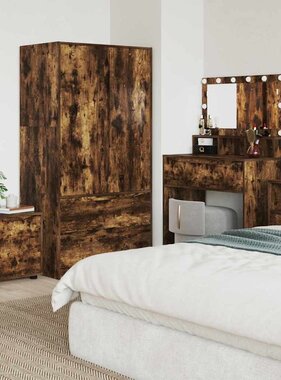 VidaXL Badkamer Kast Gerookt eiken 40,5 x 40 x 44 cm Bewerkt hout