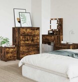 VidaXL Badkamer Kast Gerookt eiken 40,5 x 40 x 44 cm Bewerkt hout