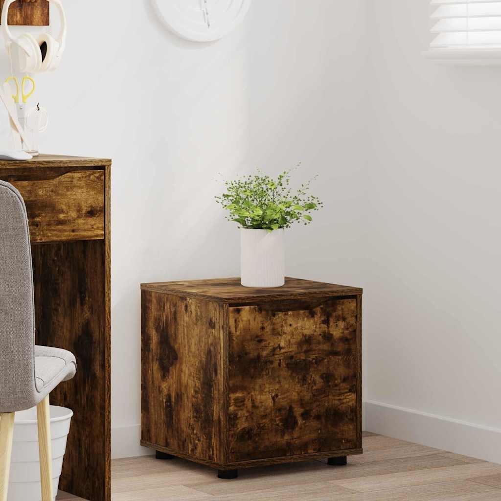 VidaXL Badkamer Kast Gerookt eiken 40,5 x 40 x 44 cm Bewerkt hout