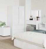 VidaXL Badkamer Kast Hoogglans wit 40,5 x 40 x 44 cm Bewerkt hout