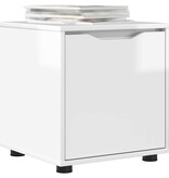 VidaXL Badkamer Kast Hoogglans wit 40,5 x 40 x 44 cm Bewerkt hout