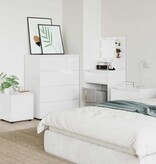 VidaXL Badkamer Kast Hoogglans wit 40,5 x 40 x 44 cm Bewerkt hout