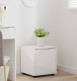 VidaXL Badkamer Kast Hoogglans wit 40,5 x 40 x 44 cm Bewerkt hout